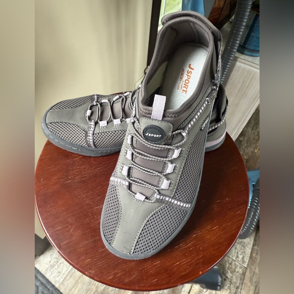 NIB J Sport by Jambu Tahoe Encore dark grey/ orchid athletic slip on shoes 9
